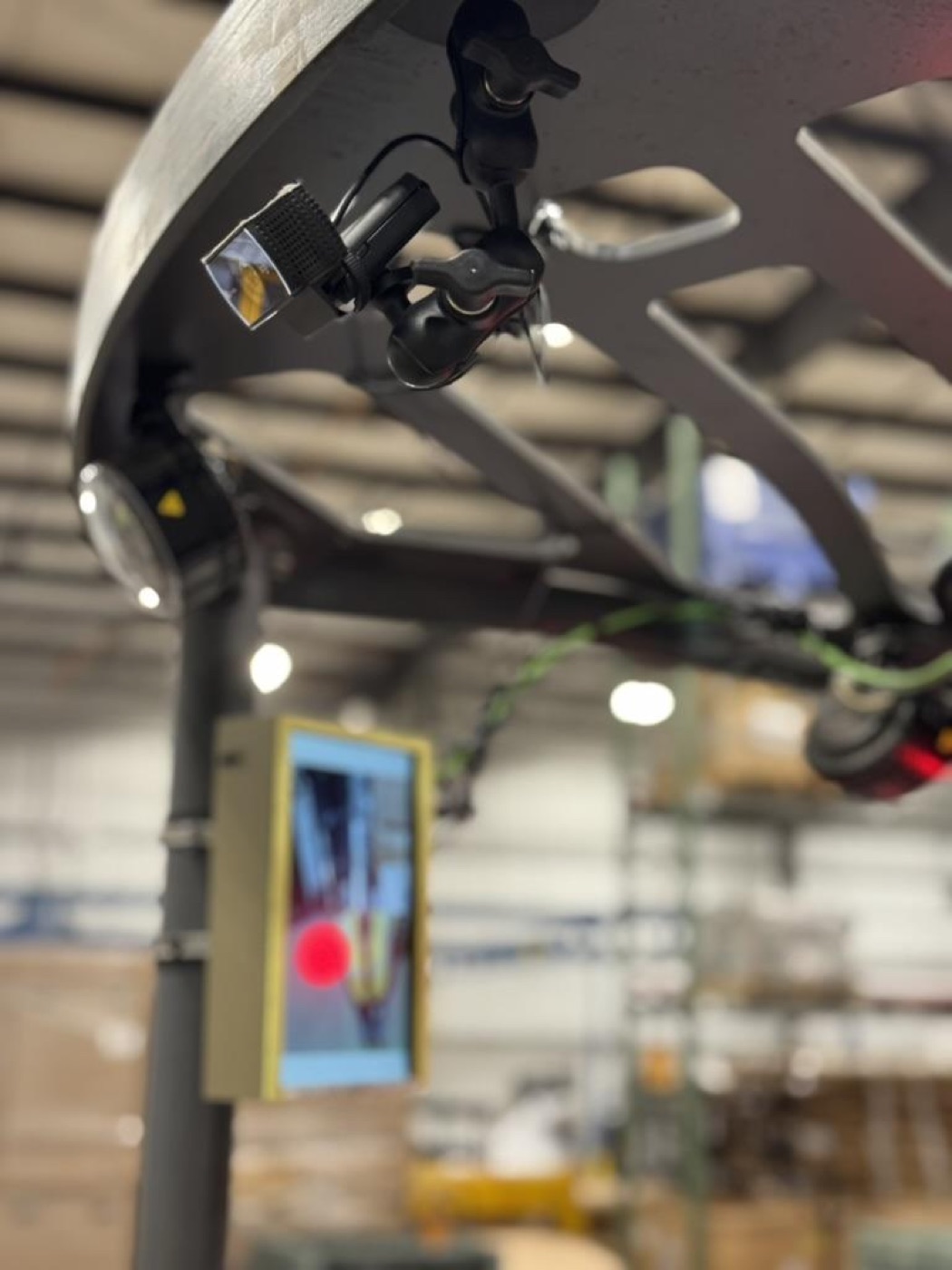 Camera mount on the overhead guard