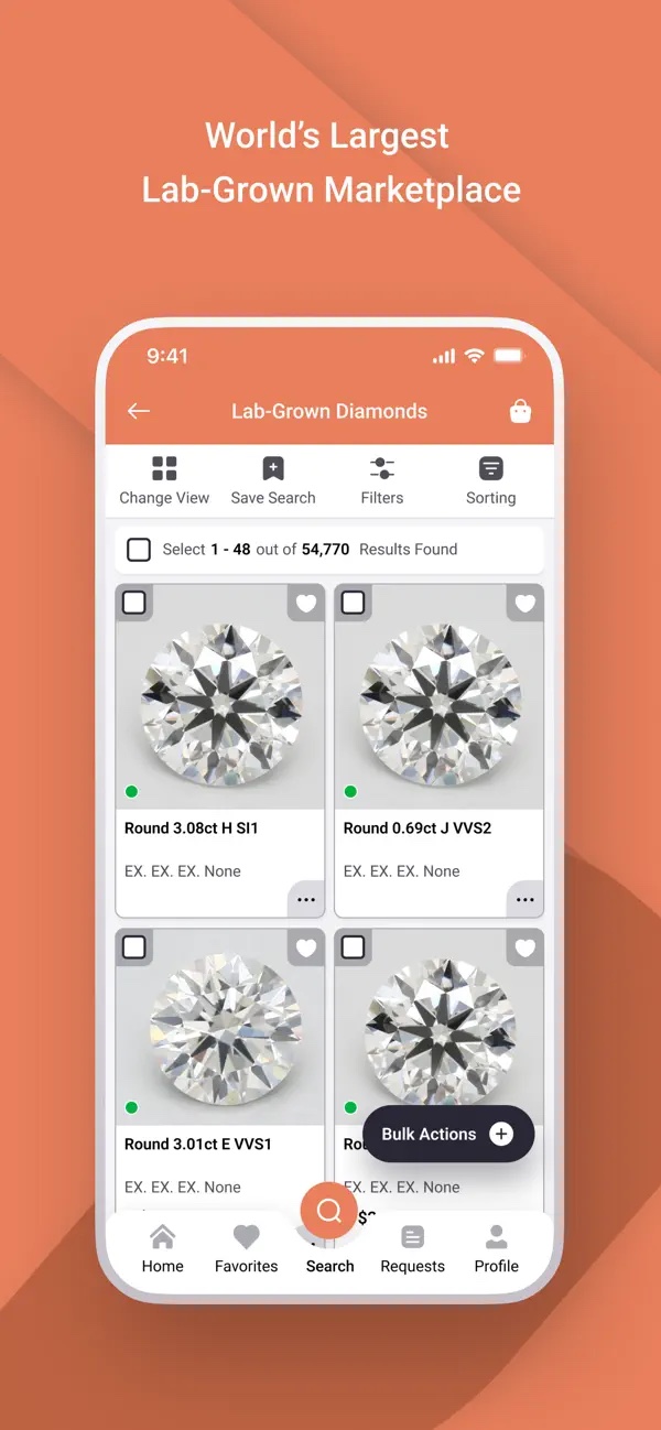 VDB app: lab-grown diamonds marketplace